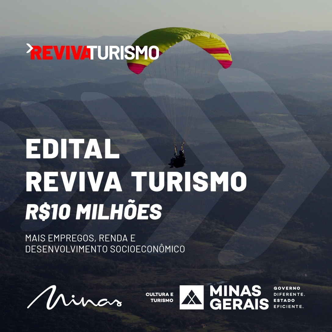 Edital Reviva Turismo, do Governo de Minas, lança R$ 10 milhões no mercado