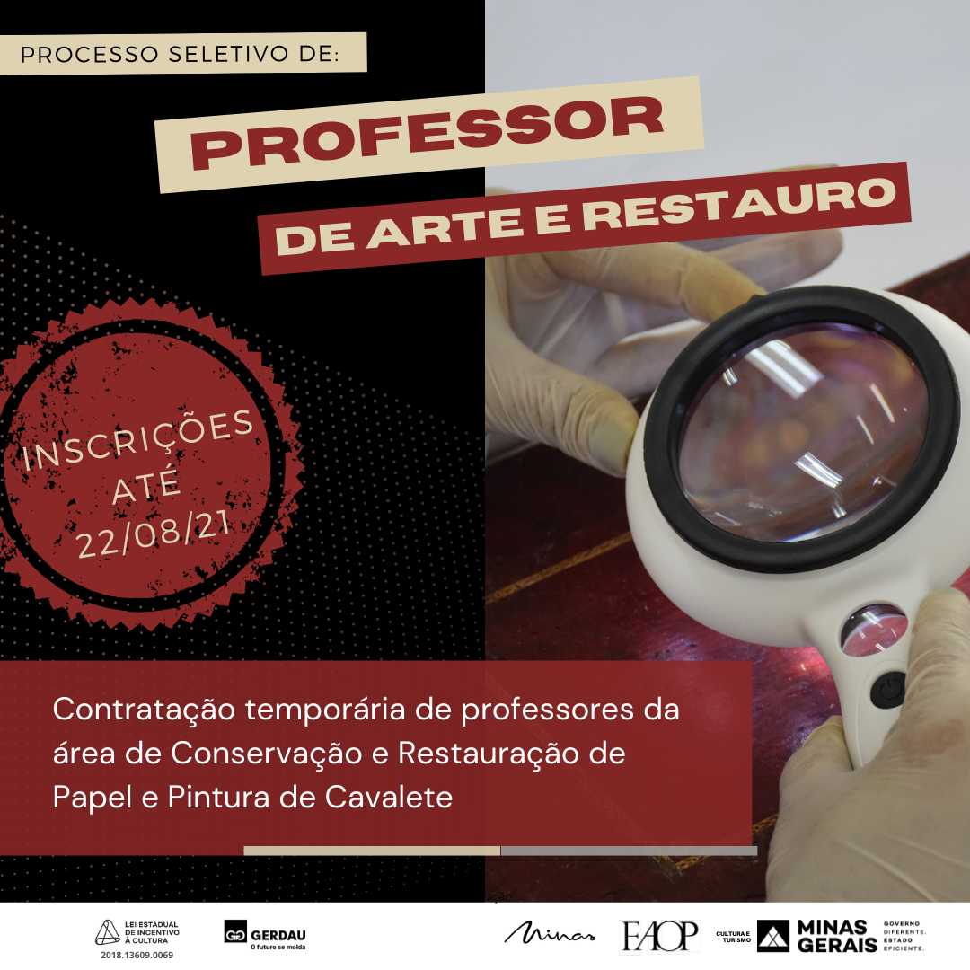 Escola de Arte Rodrigo Melo Franco de Andrade, da FAOP, abre vagas para  professores de Restauro 