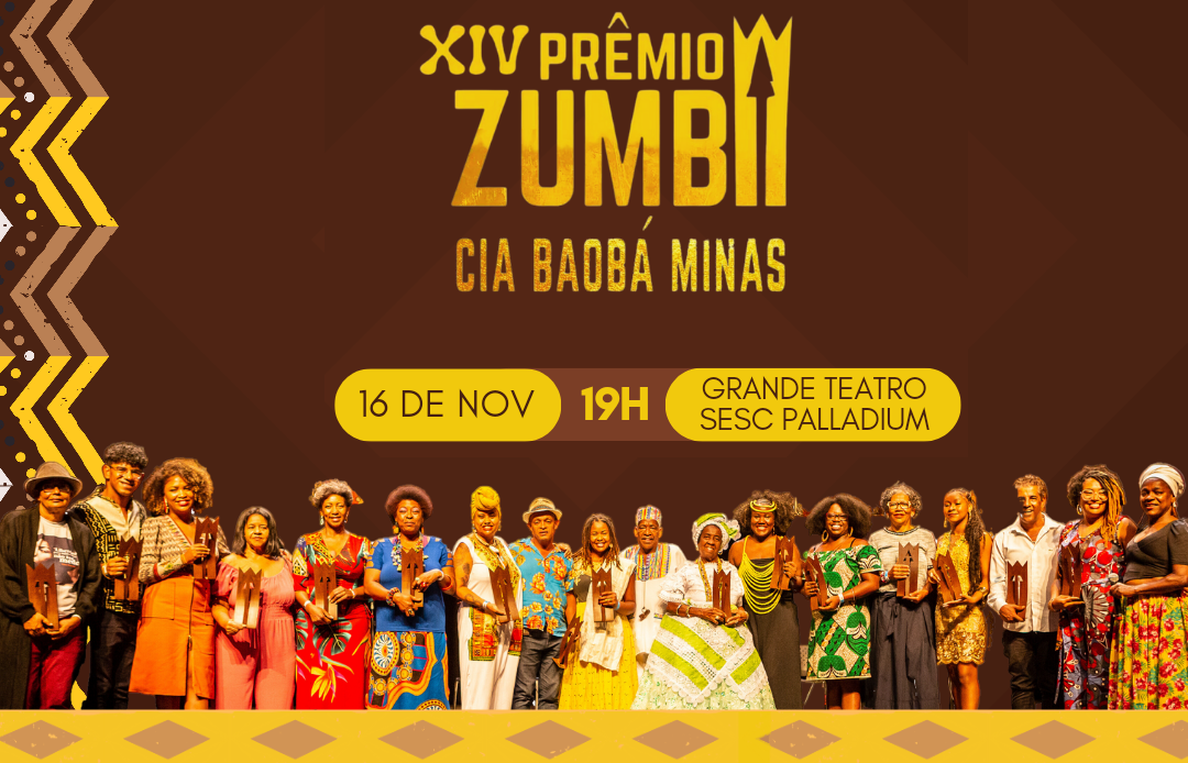 Prêmio Zumbi de Cultura 2023 homenageia destaques da cultura negra no Grande Teatro do Sesc Palladium