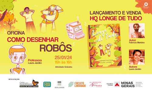 Especial férias: Museu Mineiro promove oficina “Como Desenhar Robôs” e lançamento da HQ “Longe de Tudo”