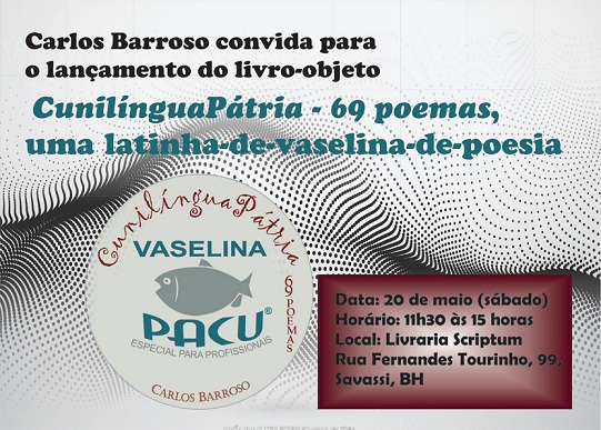 Carlos Barroso lança livro-objeto neste sábado (20/05)